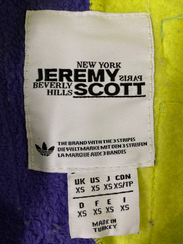 【中古品】【メンズ】 ADIDAS アディダス × JEREMY SCOTT ジェレミースコット スウェットパンツ ボトムス 159-260807-jt-21-min サイズ：XS カラー：パープル/イエロー 万代Net店