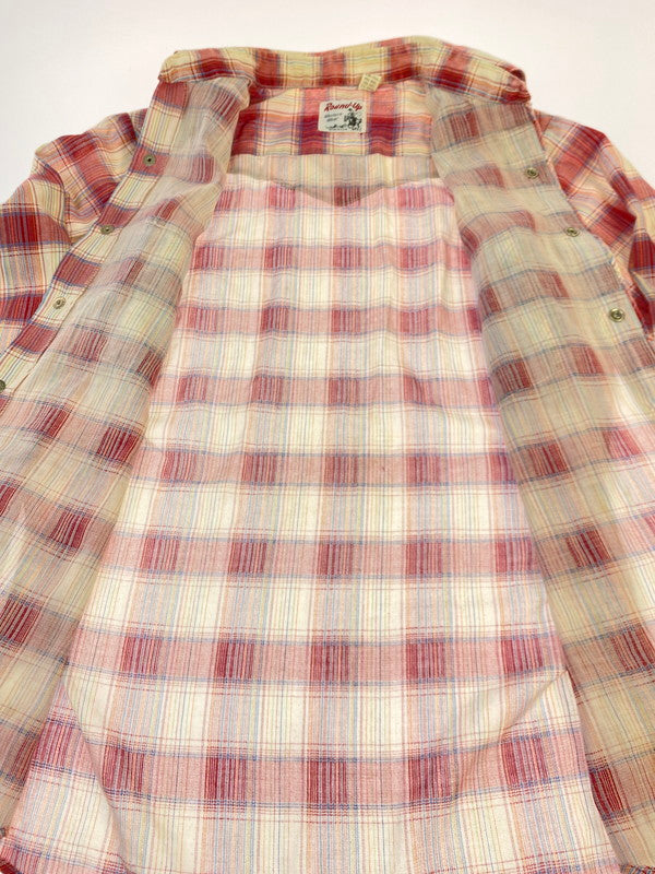 【中古品】【メンズ】 ROUND-UP ラウンドアップ 70~80S WESTERN SHIRT ウェスタンシャツ ロングスリーブ 146-250726-AS-2-min サイズ：S カラー：レッド系 万代Net店
