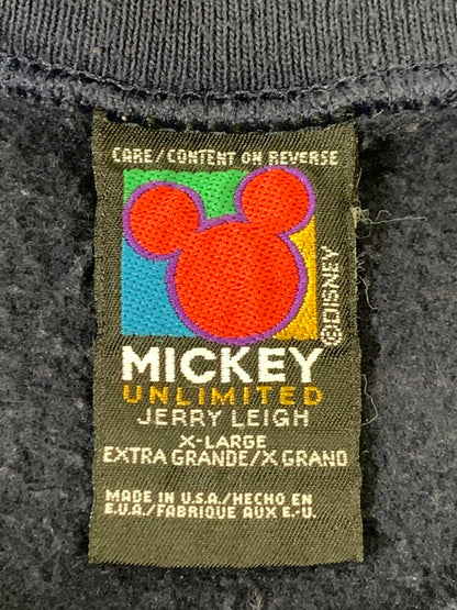 【中古品】【メンズ】 MICKEY UNLIMITED ミッキーアンリミテッド 90S MICKEY PRINT CREW SWEAT スウェット 146-250731-AS-46-min サイズ：XL カラー：ネイビー 万代Net店