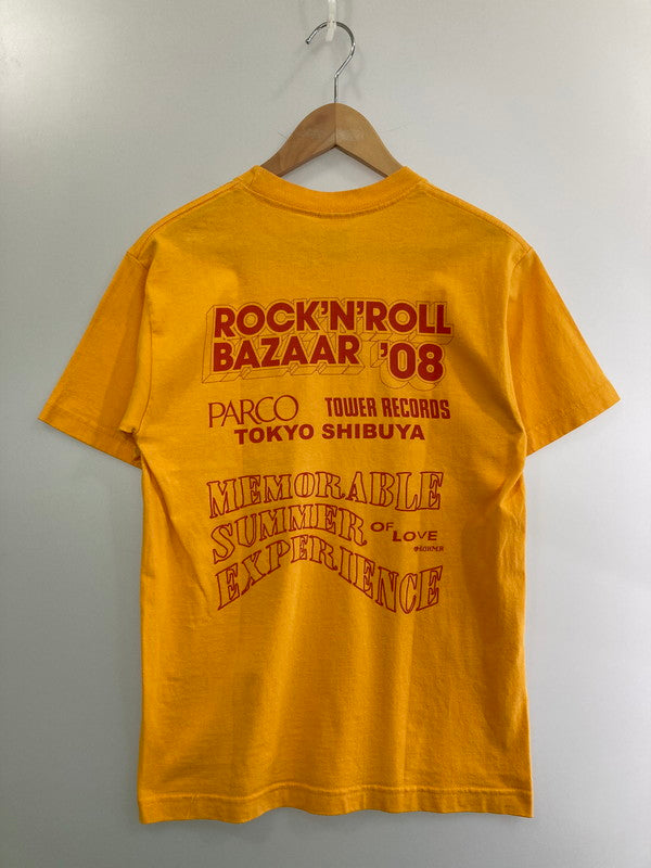 【現状渡し品】【メンズ】 TOWER RECORDS タワーレコード 2008 ROCK'N ROLL BAZAAR TEE Tシャツ トップス 146-250710-ks-111-min サイズ：S カラー：イエロー 万代Net店