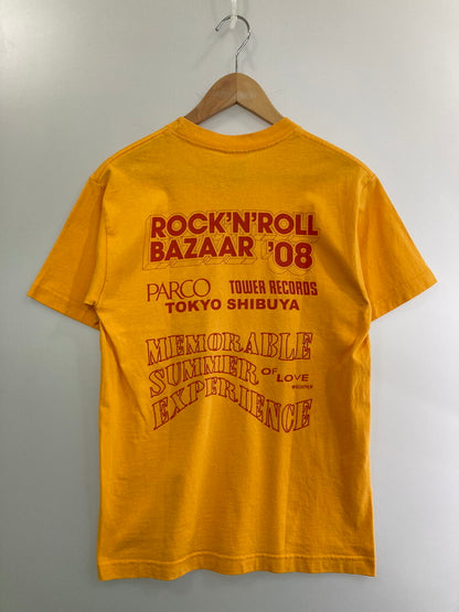 【現状渡し品】【メンズ】 TOWER RECORDS タワーレコード 2008 ROCK'N ROLL BAZAAR TEE Tシャツ トップス 146-250710-ks-111-min サイズ：S カラー：イエロー 万代Net店