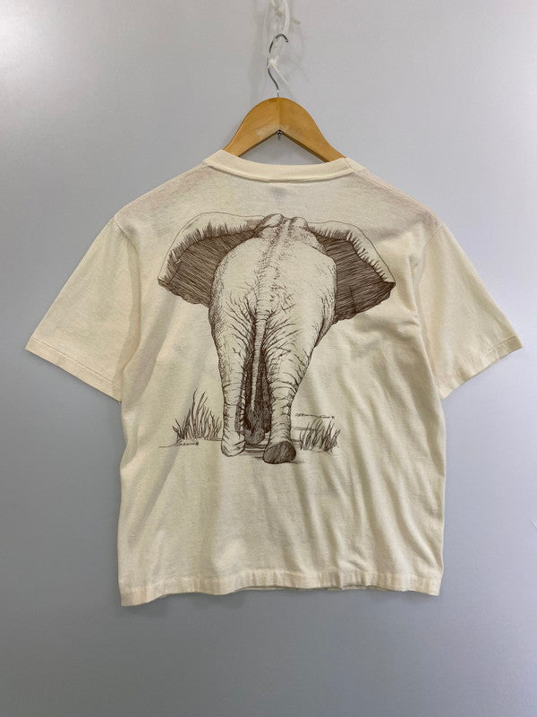【中古品】【メンズ】 HARLEQUIN NATURE GRAPHICS 80S ANIMAL PRINT ELEPHANT TEE Tシャツ トップス 146-250710-ks-31-min サイズ：M カラー：ベージュ 万代Net店