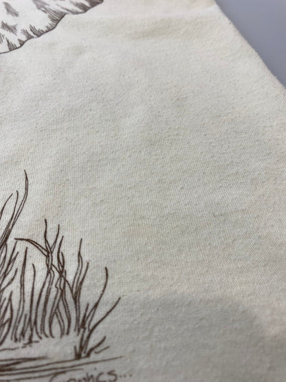 【中古品】【メンズ】 HARLEQUIN NATURE GRAPHICS 80S ANIMAL PRINT ELEPHANT TEE Tシャツ トップス 146-250710-ks-31-min サイズ：M カラー：ベージュ 万代Net店