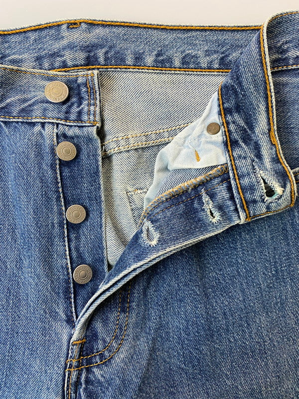 【現状渡し品】【メンズ】 Levi's リーバイス 米国製 553刻印 98年8月製造 501 DENIM PANTS デニムパンツ 157-250719-ks-31-min サイズ：28×30 カラー：インディゴ 万代Net店