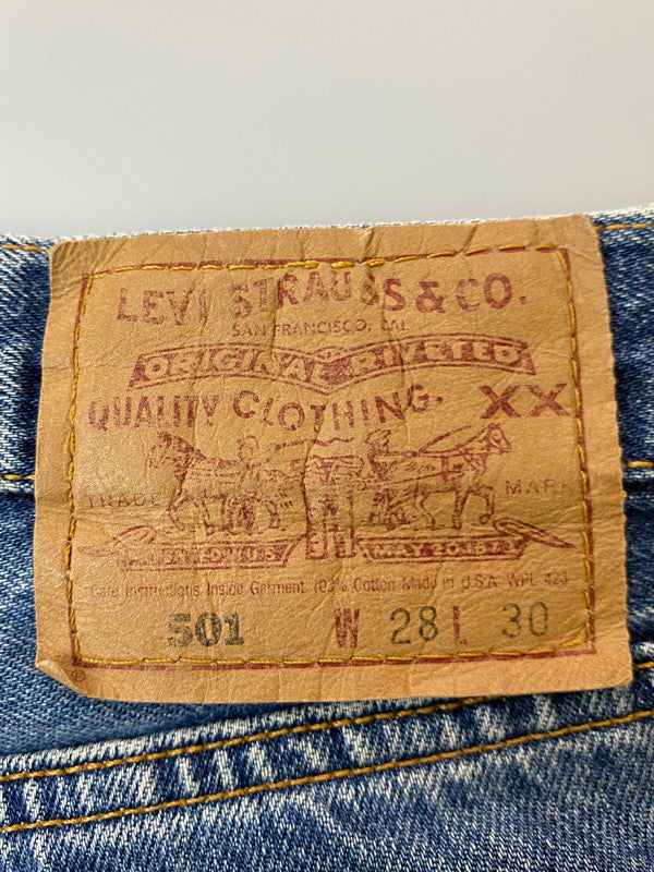 【現状渡し品】【メンズ】 Levi's リーバイス 米国製 553刻印 98年8月製造 501 DENIM PANTS デニムパンツ 157-250719-ks-31-min サイズ：28×30 カラー：インディゴ 万代Net店