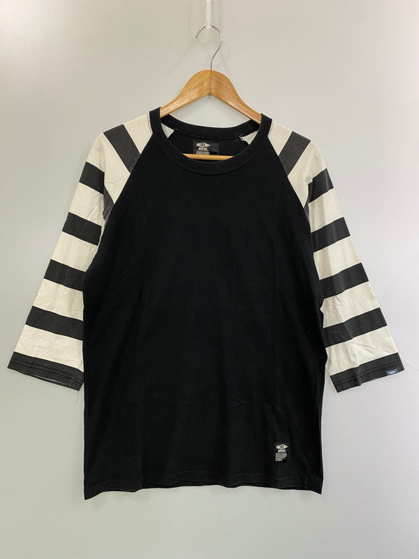 【中古品】【メンズ】 CHALLENGER チャレンジャー RAGLAN ARM BORDER TEE Tシャツ トップス 142-250623-ks-20-min サイズ：L カラー：ブラック 万代Net店