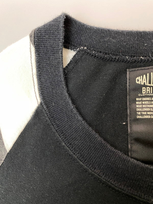 【中古品】【メンズ】 CHALLENGER チャレンジャー RAGLAN ARM BORDER TEE Tシャツ トップス 142-250623-ks-20-min サイズ：L カラー：ブラック 万代Net店
