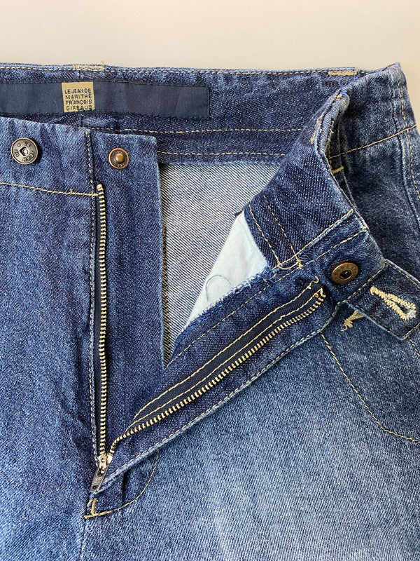 【現状渡し品】【メンズ】 MARITHE + FRANCOIS GIRBAUD マリテ+フランソワ・ジルボー シャトルパンツ デニムパンツ メンズ ボトムス 157-250620-em-22-min サイズ：29 カラー：インディゴブルー 万代Net店