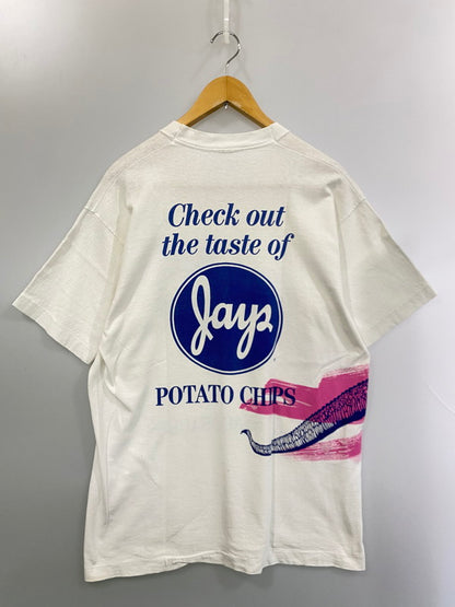【中古品】【メンズ】 LAYS POTATO CHIPS レイズポテトチップス 90'S SNACKOSAURUS PRINT TEE 90年代 スナックザウルス プリント Tシャツ メンズ トップス 146-250620-em-27-min サイズ：L カラー：ホワイト 万代Net店