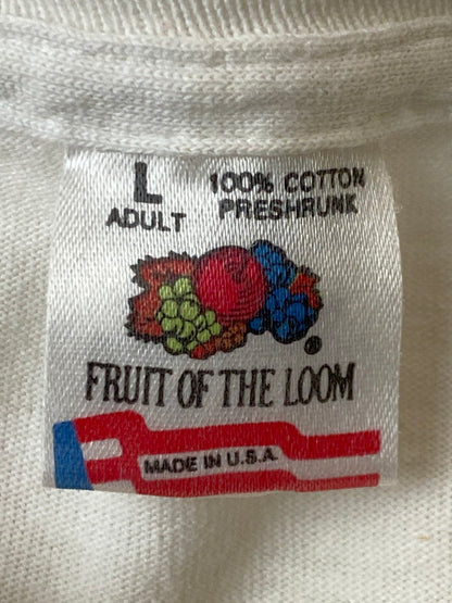 【中古品】【メンズ】 LAYS POTATO CHIPS レイズポテトチップス 90'S SNACKOSAURUS PRINT TEE 90年代 スナックザウルス プリント Tシャツ メンズ トップス 146-250620-em-27-min サイズ：L カラー：ホワイト 万代Net店