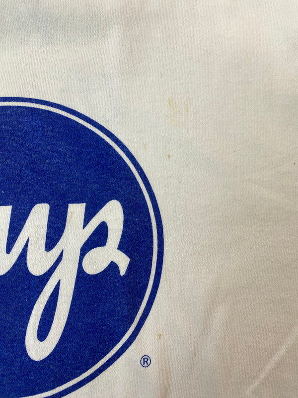 【中古品】【メンズ】 LAYS POTATO CHIPS レイズポテトチップス 90'S SNACKOSAURUS PRINT TEE 90年代 スナックザウルス プリント Tシャツ メンズ トップス 146-250620-em-27-min サイズ：L カラー：ホワイト 万代Net店