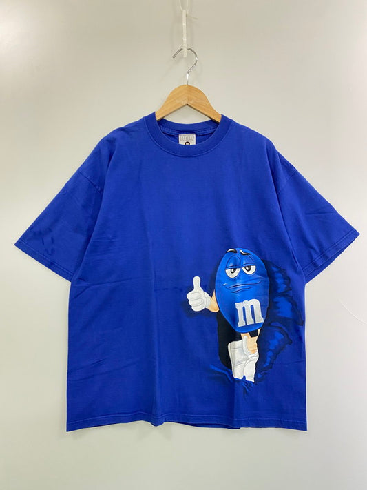【中古品】【メンズ】 M&M'S エムアンドエムズ 90'S PRINT TEE Tシャツ トップス 146-250623-ks-27-min サイズ：L カラー：ブルー 万代Net店