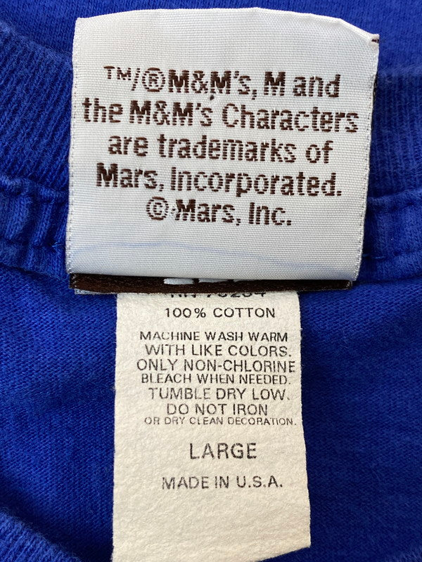【中古品】【メンズ】 M&M'S エムアンドエムズ 90'S PRINT TEE Tシャツ トップス 146-250623-ks-27-min サイズ：L カラー：ブルー 万代Net店