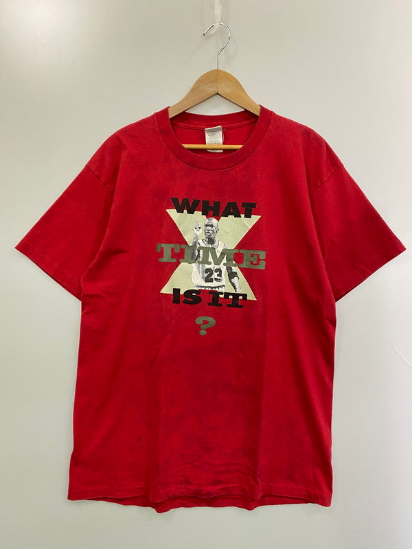 【中古品】【メンズ】 NIKE ナイキ JORDAN PRINT TEE 90'S ジョーダン プリント Tシャツ メンズ トップス 146-250620-em-29-min サイズ：XL カラー：レッド系 万代Net店