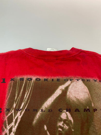 【中古品】【メンズ】 NIKE ナイキ JORDAN PRINT TEE 90'S ジョーダン プリント Tシャツ メンズ トップス 146-250620-em-29-min サイズ：XL カラー：レッド系 万代Net店