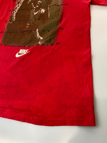 【中古品】【メンズ】 NIKE ナイキ JORDAN PRINT TEE 90'S ジョーダン プリント Tシャツ メンズ トップス 146-250620-em-29-min サイズ：XL カラー：レッド系 万代Net店
