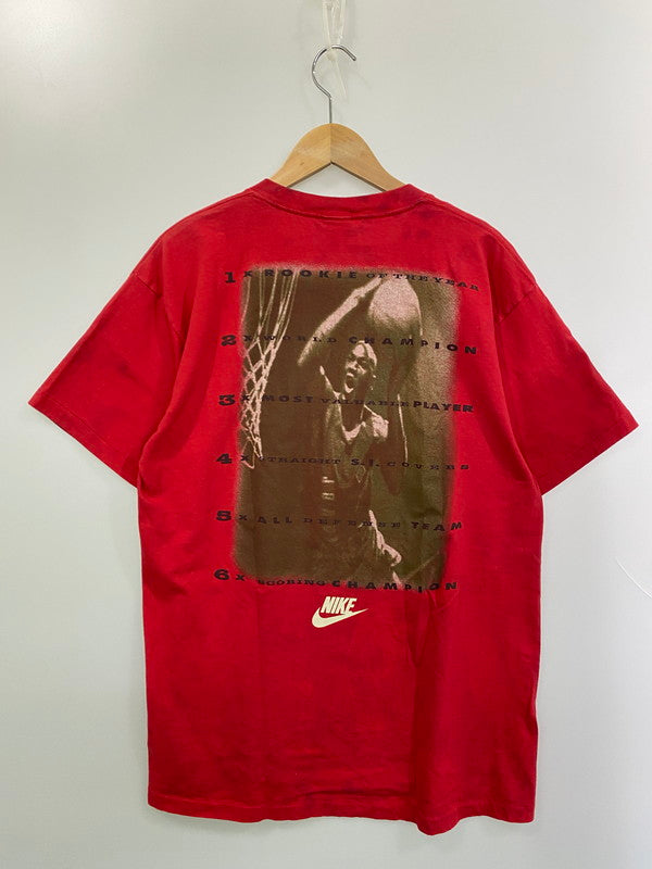 【中古品】【メンズ】 NIKE ナイキ JORDAN PRINT TEE 90'S ジョーダン プリント Tシャツ メンズ トップス 146-250620-em-29-min サイズ：XL カラー：レッド系 万代Net店