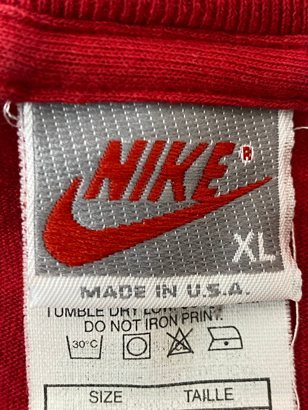 【中古品】【メンズ】 NIKE ナイキ JORDAN PRINT TEE 90'S ジョーダン プリント Tシャツ メンズ トップス 146-250620-em-29-min サイズ：XL カラー：レッド系 万代Net店