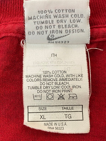 【中古品】【メンズ】 NIKE ナイキ JORDAN PRINT TEE 90'S ジョーダン プリント Tシャツ メンズ トップス 146-250620-em-29-min サイズ：XL カラー：レッド系 万代Net店