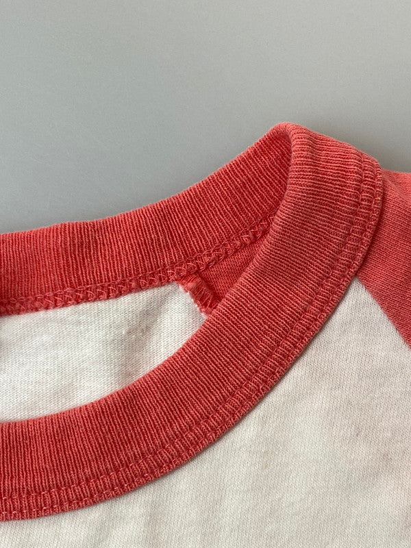 【中古品】【メンズ】 RIDINGMANIA ライディングマニア PRINT RAGLAN TEE プリント ラグラン Tシャツ メンズ トップス 146-250620-em-30-min サイズ：M カラー：レッド/ホワイト 万代Net店