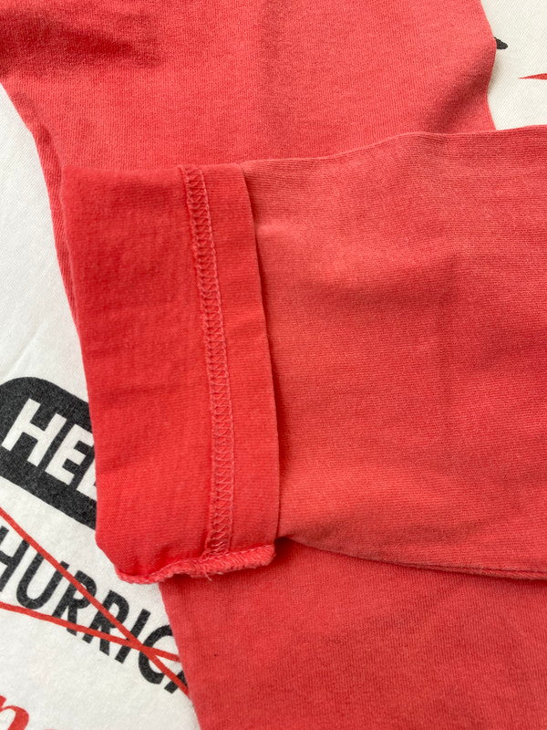 【中古品】【メンズ】 RIDINGMANIA ライディングマニア PRINT RAGLAN TEE プリント ラグラン Tシャツ メンズ トップス 146-250620-em-30-min サイズ：M カラー：レッド/ホワイト 万代Net店