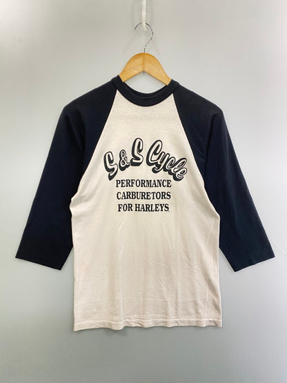 【中古品】【メンズ】 SOFFE ソフィー S&S CYCLE PRINT RAGLAN TEE Tシャツ トップス 146-250623-ks-22-min サイズ：M カラー：ブラック/ホワイト 万代Net店