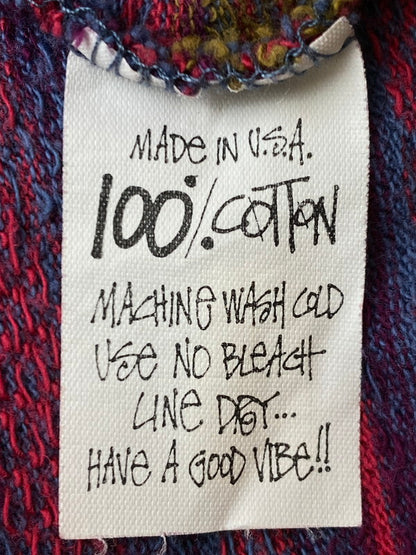 【中古品】【メンズ】  OLD STUSSY オールド ステューシー MULTI COLOR L S TEE 80'S初期 マルチカラー 長そで Tシャツ メンズ トップス 142-250620-em-24-min カラー：マルチカラー（レッド系） 万代Net店