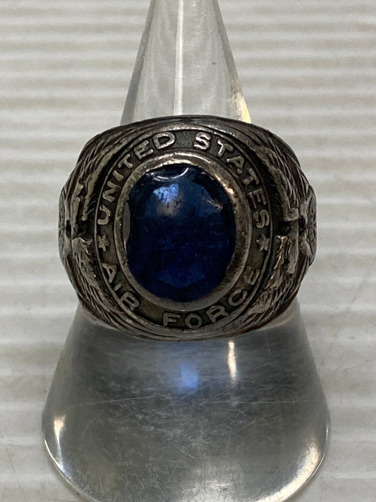【現状渡し品】【メンズ】 U.S.AIR FORCE COLLEGE RING 空軍士官学校 カレッジリング アクセサリー 指輪 本体のみ 192-250623-cn-8-min サイズ：17号 17号 万代Net店
