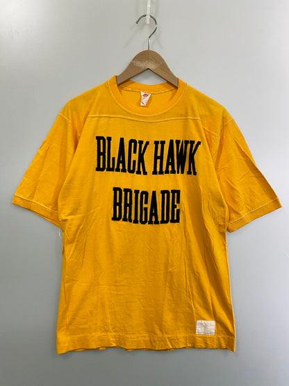 【中古品】【メンズ】 WOLF ウルフ 80S FLOCKY PRINT TEE Tシャツ トップス 146-250623-ks-21-min サイズ：L カラー：マスタード 万代Net店