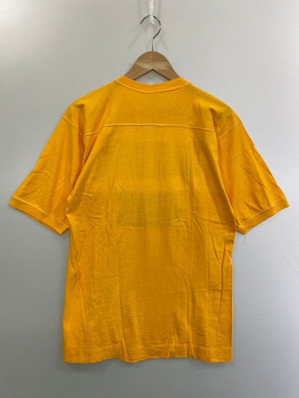 【中古品】【メンズ】 WOLF ウルフ 80S FLOCKY PRINT TEE Tシャツ トップス 146-250623-ks-21-min サイズ：L カラー：マスタード 万代Net店