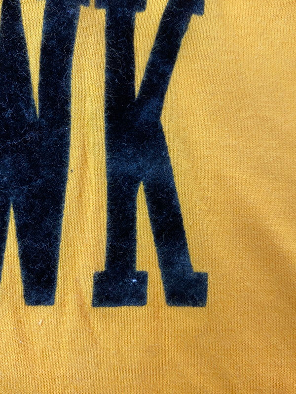 【中古品】【メンズ】 WOLF ウルフ 80S FLOCKY PRINT TEE Tシャツ トップス 146-250623-ks-21-min サイズ：L カラー：マスタード 万代Net店