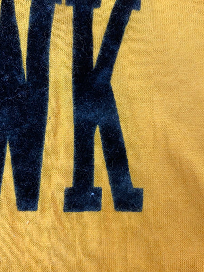 【中古品】【メンズ】 WOLF ウルフ 80S FLOCKY PRINT TEE Tシャツ トップス 146-250623-ks-21-min サイズ：L カラー：マスタード 万代Net店