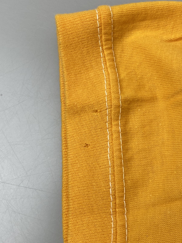 【中古品】【メンズ】 WOLF ウルフ 80S FLOCKY PRINT TEE Tシャツ トップス 146-250623-ks-21-min サイズ：L カラー：マスタード 万代Net店