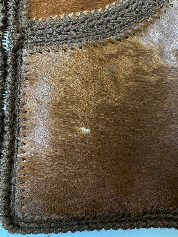 【現状渡し品】【メンズ】 SILVER シルバー 70S HALACO LEATHER JACKET ハラコレザージャケット 146-250623-ks-13-min サイズ：不明 カラー：ブラウン 万代Net店