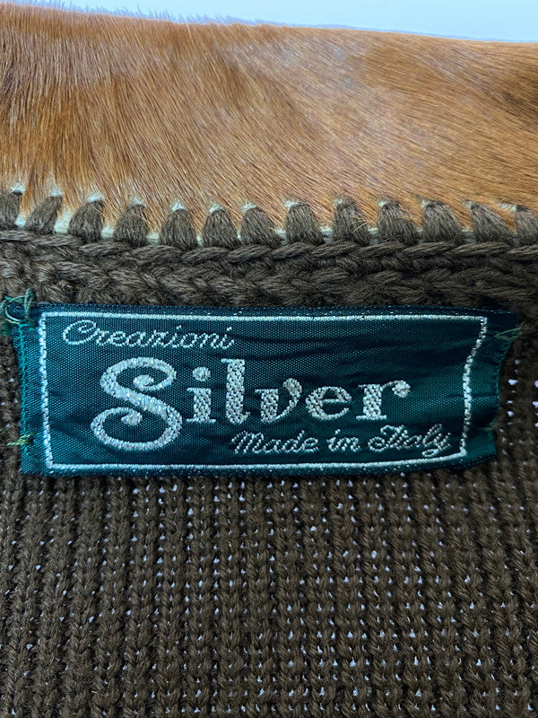 【現状渡し品】【メンズ】 SILVER シルバー 70S HALACO LEATHER JACKET ハラコレザージャケット 146-250623-ks-13-min サイズ：不明 カラー：ブラウン 万代Net店