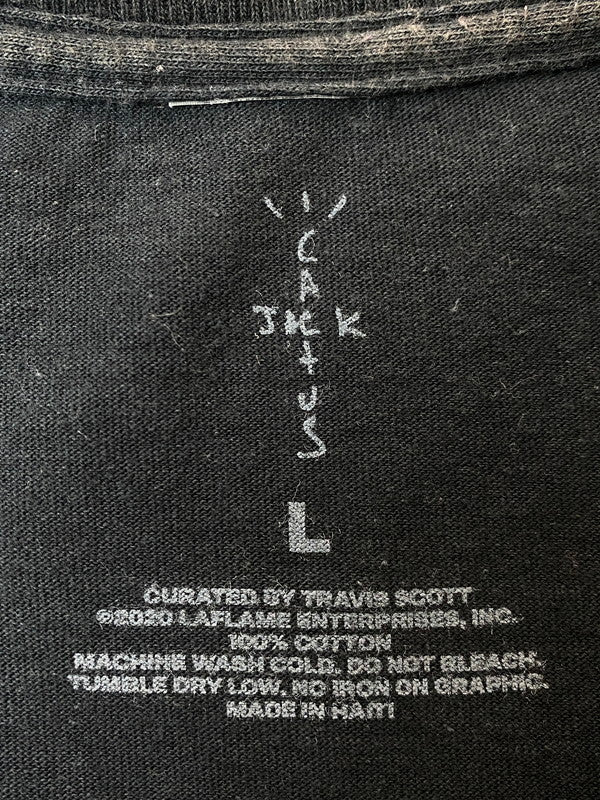 【中古品】【メンズ】 TRAVIS SCOTT トラヴィススコット x FORTNITE CACTUS JACK フォートナイト ASTRONOMICAL WORLD TEE Tシャツ トップス 142-250623-ks-17-min サイズ：L カラー：ブラック 万代Net店
