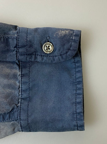 【中古品】【メンズ】 DIESEL ディーゼル S-UMBE-TREAT メンズ 長袖 シャツ リヨセル トップス 141-250624-em-17-min サイズ：46 カラー：ネイビー系 万代Net店