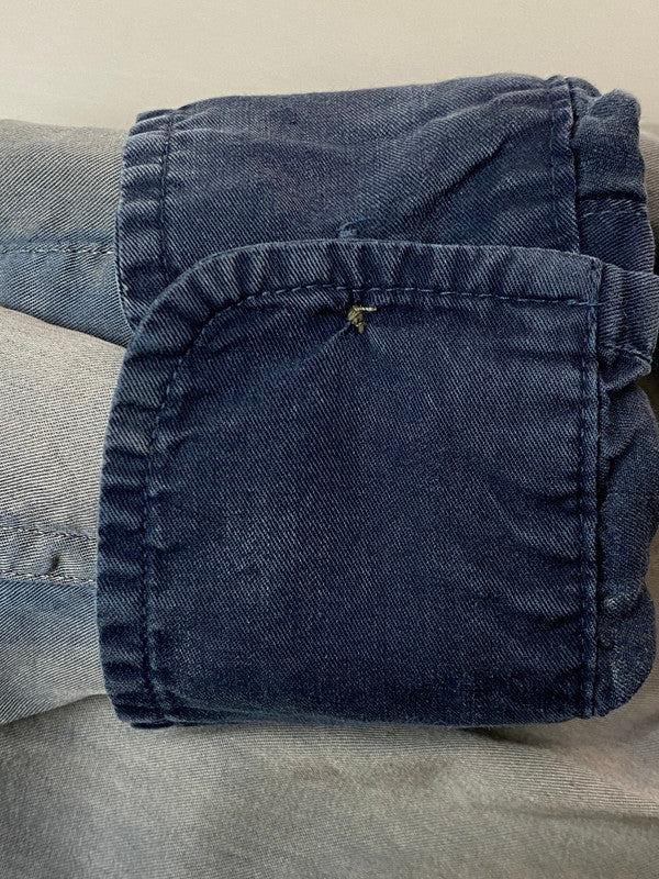 【中古品】【メンズ】 DIESEL ディーゼル S-UMBE-TREAT メンズ 長袖 シャツ リヨセル トップス 141-250624-em-17-min サイズ：46 カラー：ネイビー系 万代Net店