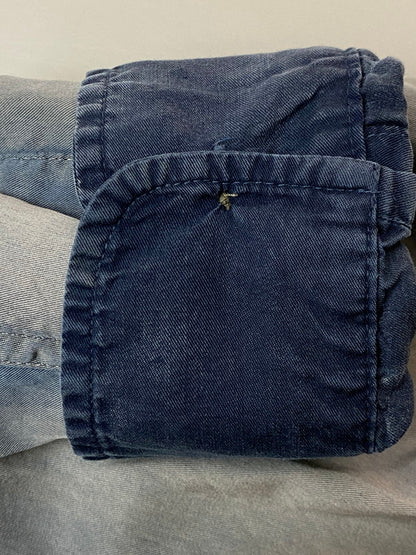 【中古品】【メンズ】 DIESEL ディーゼル S-UMBE-TREAT メンズ 長袖 シャツ リヨセル トップス 141-250624-em-17-min サイズ：46 カラー：ネイビー系 万代Net店