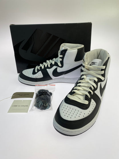 【中古美品】【メンズ/レディース】 NIKE ナイキ ×COMME DES GARCONS HOMME PLUS FD4159-101 TERMINATOR HIGH BLACK 靴 シューズ スニーカー 160-250625-AS-35-min サイズ：25.5cm カラー：WHITE/BLACK 万代Net店