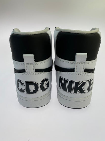 【中古美品】【メンズ/レディース】 NIKE ナイキ ×COMME DES GARCONS HOMME PLUS FD4159-101 TERMINATOR HIGH BLACK 靴 シューズ スニーカー 160-250625-AS-35-min サイズ：25.5cm カラー：WHITE/BLACK 万代Net店