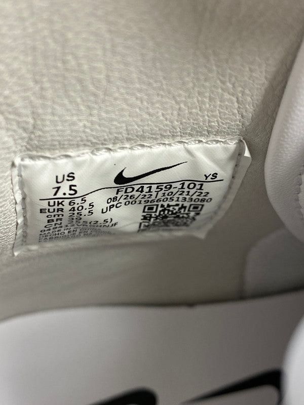 【中古美品】【メンズ/レディース】 NIKE ナイキ ×COMME DES GARCONS HOMME PLUS FD4159-101 TERMINATOR HIGH BLACK 靴 シューズ スニーカー 160-250625-AS-35-min サイズ：25.5cm カラー：WHITE/BLACK 万代Net店