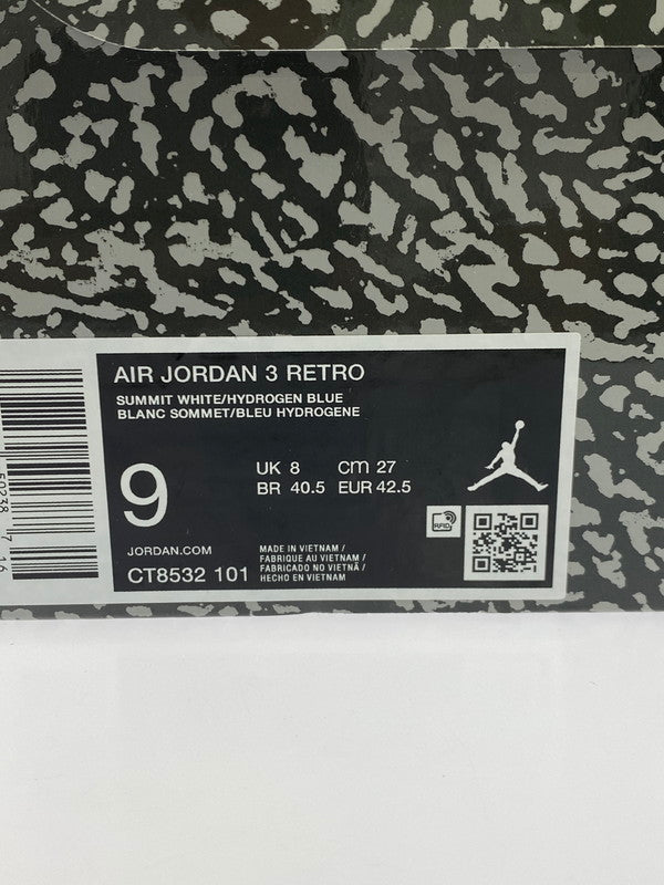 【中古品】【メンズ】 NIKE ナイキ CT8532-101 AIR JORDAN 3 RETRO LUCKY SHORTS 靴 シューズ スニーカー 160-250625-AS-38-min サイズ：27cm カラー：SUMMIT WHITE/HYDROGEN BLUE 万代Net店