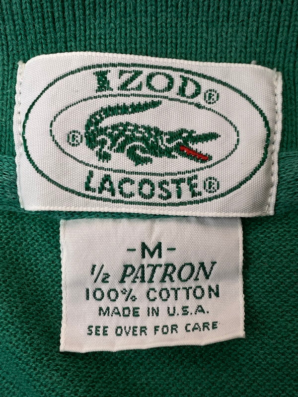 【中古品】【メンズ】 IZOD LACOSTE アイゾット ラコステ 80S SS POLO SHIRT 半袖 ポロ シャツ 80年代 メンズ トップス 146-250624-em-14-min サイズ：M カラー：グリーン 万代Net店