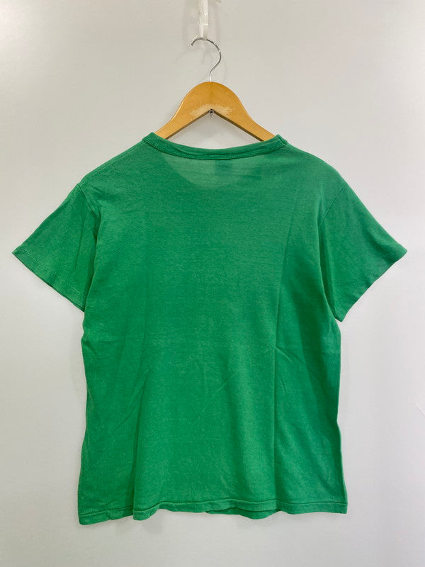 【現状渡し品】【メンズ】 RUSSEL ラッセル 80S USA製 SS PRINT TEE 80年代 アメリカ製 半袖 プリント Tシャツ メンズ トップス 146-250624-em-05-min サイズ：M カラー：グリーン 万代Net店