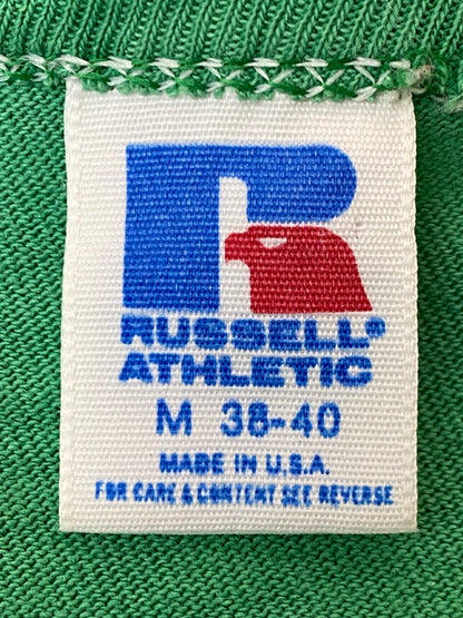 【現状渡し品】【メンズ】 RUSSEL ラッセル 80S USA製 SS PRINT TEE 80年代 アメリカ製 半袖 プリント Tシャツ メンズ トップス 146-250624-em-05-min サイズ：M カラー：グリーン 万代Net店