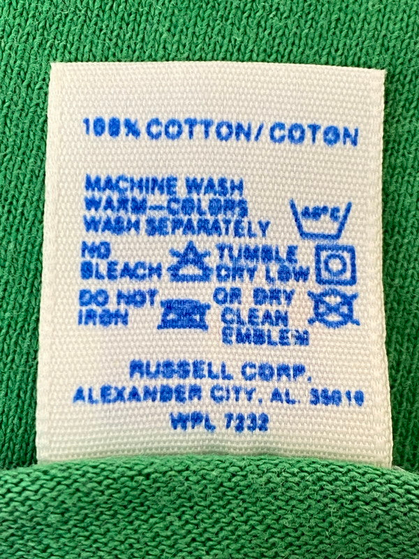 【現状渡し品】【メンズ】 RUSSEL ラッセル 80S USA製 SS PRINT TEE 80年代 アメリカ製 半袖 プリント Tシャツ メンズ トップス 146-250624-em-05-min サイズ：M カラー：グリーン 万代Net店