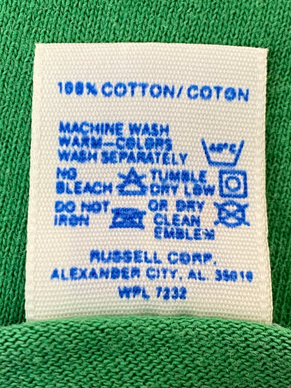 【現状渡し品】【メンズ】 RUSSEL ラッセル 80S USA製 SS PRINT TEE 80年代 アメリカ製 半袖 プリント Tシャツ メンズ トップス 146-250624-em-05-min サイズ：M カラー：グリーン 万代Net店