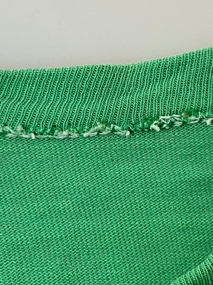 【現状渡し品】【メンズ】 RUSSEL ラッセル 80S USA製 SS PRINT TEE 80年代 アメリカ製 半袖 プリント Tシャツ メンズ トップス 146-250624-em-05-min サイズ：M カラー：グリーン 万代Net店