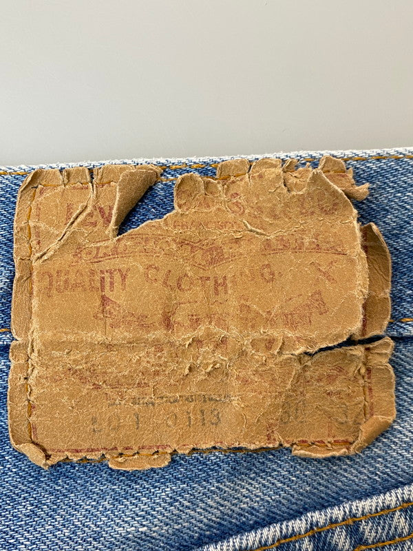 【現状渡し品】【メンズ】 Levi's リーバイス 524刻印 脇割 スモールE ボタンフライ デニムパンツ 501-0113 デニムパンツ ジーンズ メンズ ボトムス ジーパン 157-250624-em-25-min サイズ：38×32 カラー：インディゴブルー 万代Net店